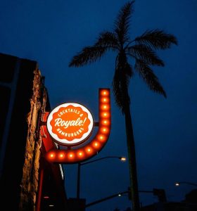 custom lighted building sign